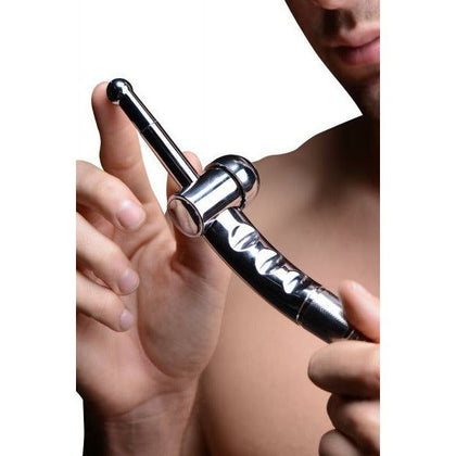 Clean Stream Shower Cleansing Nozzle with Flow Regulator - Model LE776 - Unisex Anal Douche Attachment - Silver