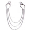 Affix Triple Chain Nipple Clamps - Arouser 2000 - Unisex - Nipple Stimulation - Silver - Adult Naughty Store