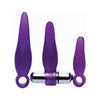 Introducing the Fanny Fiddlers 3 Piece Finger Rimmer With Vibrating Bullet - The Ultimate Pleasure Experience for Anal Stimulation (Model FF-VR3) - Unisex - Purple