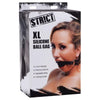 Strict XL 2 Inches Silicone Ball Gag Black O-S - Adult Naughty Store