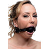 Strict XL 2 Inches Silicone Ball Gag Black O-S - Adult Naughty Store