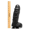 Master Cock Giant Black 10.5-Inch Dong - Realistic PVC Dildo for Intense Pleasure - Model MC-GB10.5 - Male/Female - Anal Stimulation - Black - Adult Naughty Store