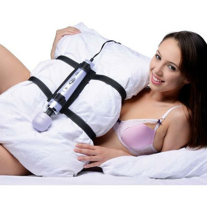Passion Pillow Universal Wand Harness - The Ultimate Pleasure Enhancer for Intimate Moments (Model: PPUWH-001) - Unleash Your Passion and Experience Unparalleled Bliss - For All Genders - Intensify Pleasure in the Most Sensitive Areas - Black