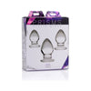 Triplets 3 Piece Glass Anal Plug Kit - Adult Naughty Store