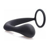 XR Brands Explorer II Prostate Stimulator & Cock Ring Black - Intense Pleasure for Men's Prostate and Erection Enhancement - Adult Naughty Store