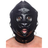 Strict Bondage Hood with Penis Gag O-S Black - Ultimate Sensory Deprivation Experience for Submissive Men and Women - Adult Naughty Store