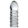 Introducing the Behemoth Ribbed XL Glass Dildo Clear - The Ultimate Pleasure Experience for All Genders - Adult Naughty Store