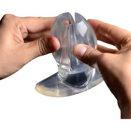 Introducing the SensaFlex™ SXP-500 Clear Anal Clawed Expanding Butt Plug Dilator - Unisex Pleasure Toy - Adult Naughty Store