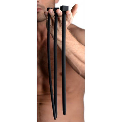 Bolted Deluxe Silicone Urethral Sounds 3 Piece Black: The Ultimate Sensation for Men's Urethral Pleasure