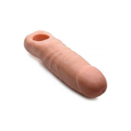 Introducing the SensaFlex™ 7-Inch Wide Penis Extension - Model XJ-9000: The Ultimate Pleasure Enhancer for Couples - Beige