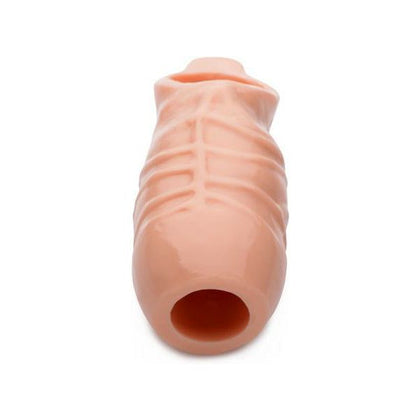 Beige Open Tip Penis Extension - Pleasure Pro 5, Male Genital Enhancer