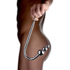 Stainless Steel Beaded Anal Hook - Model MH-16 - Unisex Pleasure Toy - Silver - Adult Naughty Store