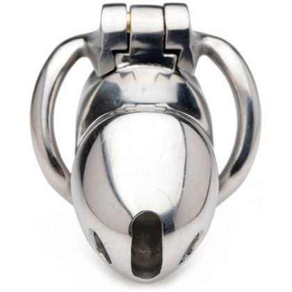 Rikers 24-7 Stainless Steel Locking Chastity Cage - The Ultimate Male Chastity Device for Unparalleled Control and Pleasure - Model 47X - Men's Intimate Restraining System for Endless Submission - Silver