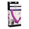 Royal Revolver Vibrating Strapless Silicone Strap On Dildo - Model RR-500 - For Couples - Dual Stimulation - Purple - Adult Naughty Store