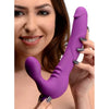 Royal Revolver Vibrating Strapless Silicone Strap On Dildo - Model RR-500 - For Couples - Dual Stimulation - Purple - Adult Naughty Store