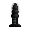 Rimmers Model I Rippled Rimming Plug With Remote - Premium Silicone Anal Pleasure Toy for Men and Women - Black - Adult Naughty Store