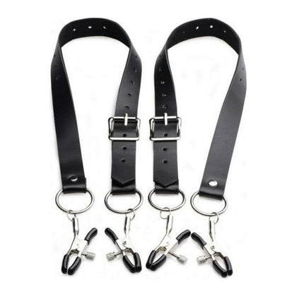 Introducing the SensaLabia™ Spreader Straps with Clamps: The Ultimate Black Thigh-High Kink Experience - Adult Naughty Store