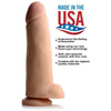 USA Cocks 12 Inches Ultra Real Dual Layer Suction Cup Dildo - Model X123, For All Genders, Intense Pleasure, Beige