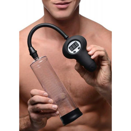 Introducing the SensaPump Digital Penis Pump - Model SPX-5000: Advanced Automatic Male Enhancement Device for Intense Pleasure and Size Gains - Clear