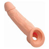 Sculpted Pleasure Maximizer: Ultra Real 2-Inch Solid Tip Penis Extension - Model X3B - Male - Enhanced Length and Girth - Beige - Adult Naughty Store