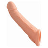 Sculpted Pleasure Maximizer: Ultra Real 2-Inch Solid Tip Penis Extension - Model X3B - Male - Enhanced Length and Girth - Beige - Adult Naughty Store