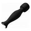 Mighty Pleaser Powerful 10x Silicone Wand Massager - Compact and Travel-Friendly Pleasure Device for All Genders - Black - Adult Naughty Store