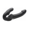 Evoke Super Charged Vibrating Silicone Strapless Strap On - The Ultimate Pleasure Tool for Couples: Model EVK-500, Female, Dual Stimulation, Black - Adult Naughty Store