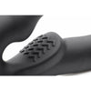 Evoke Super Charged Vibrating Silicone Strapless Strap On - The Ultimate Pleasure Tool for Couples: Model EVK-500, Female, Dual Stimulation, Black - Adult Naughty Store