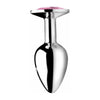 Booty Sparks Pink Gem Anal Plug Large - Elegant Aluminum Alloy Butt Plug for Sensual Anal Pleasure - Model BP-5000L - Women's Intimate Pleasure - Pink - Adult Naughty Store