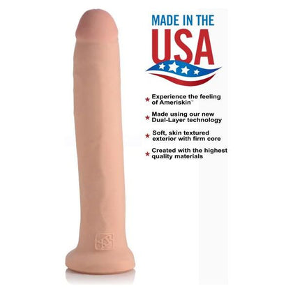 USA Cocks Ultra Real Dual Layer Suction Cup Dildo - Model X123 - For Men and Women - Intense Pleasure - Jet Black