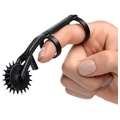 Thorn Double Finger Pinwheel Black: The Intense Pleasure Device for Sensory Play and Punishment, Model TDP-1B, Unisex, for All Over Body Stimulation, in Sleek Black Color. - Adult Naughty Store