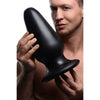 Introducing the Gigantor XXXL Tapered Butt Plug Black - The Ultimate Anal Challenge for Adventurous Enthusiasts - Adult Naughty Store