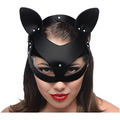 Bad Kitten Leather Cat Mask - Black O-S: Sensual Leather Cat Mask for Women - Model BKLM-001 - Enhance Pleasure and Playfulness - One Size