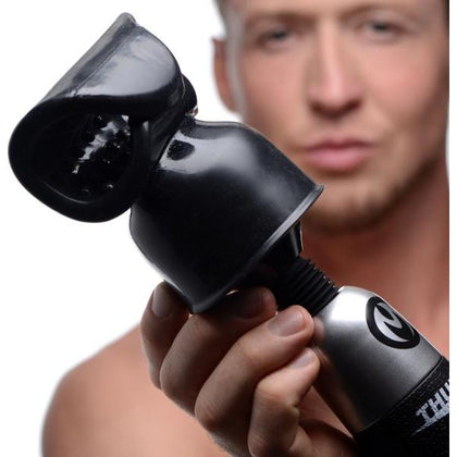 Thunder Wrap Masturbator Wand Attachment Black - The Ultimate Male Pleasure Enhancer