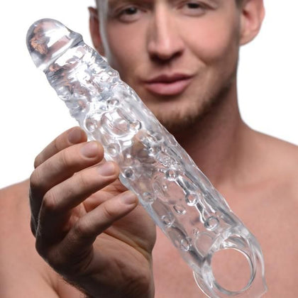 Size Matters 3 Inches Clear Extender Penis Sleeve - The Ultimate Enhancer for Men's Pleasure in Transparent - Adult Naughty Store