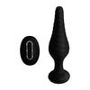 Introducing the Under Control UC-500 Vibrating Anal Plug with Remote Control - Ultimate Pleasure for Him and Her - Black - Adult Naughty Store