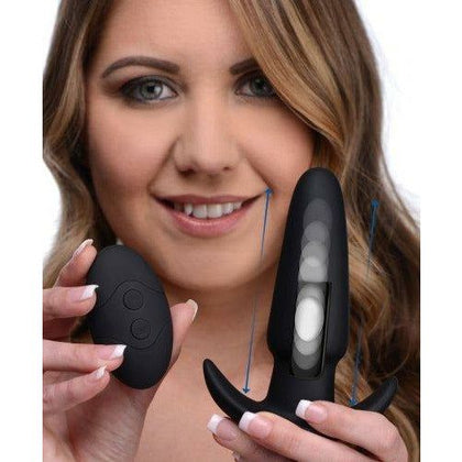 Thump It! Kinetic Thumping 7X Medium Anal Plug - Model K7XMP-BLK (Black) - Adult Naughty Store