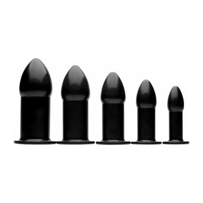 Expansion Trainer Anal Dilator 5 Piece Set Black - The Ultimate Graduated Anal Training Kit for All Genders, Unleash Pleasure and Explore New Depths with the Intense Pleasure Co. ET-5BD
