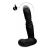 Introducing the LuxeSilk Silicone Thrusting Anal Plug With Remote Control - Model LS-500X - For Men - Ultimate Pleasure for Prostate Stimulation - Black
