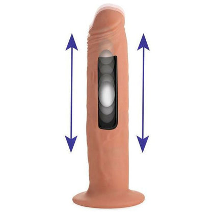 Kinetic Thumping 7X Remote Control Dildo Beige Large - Adult Naughty Store