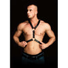 Thanos Chest Centerpiece Black Body Harness O-S: The Ultimate Bonded Leather Harness for Captivating Pleasure