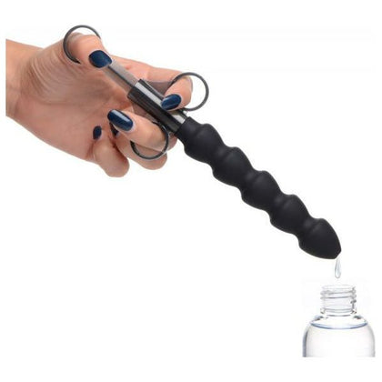 Introducing the Silicone Links Lubricant Launcher Black - The Ultimate Pleasure Tool for Precise Application and Sensual Satisfaction