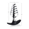 Dark Hive Metal, Silicone Ribbed Anal Plug - Model DH-001 - Unisex Pleasure - Silver - Adult Naughty Store