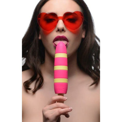 Fizzin 10x Popsicle Silicone Rechargeable Vibrator - Powerful Pink Pleasure for Her