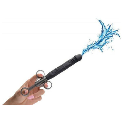 Introducing the Jizz Shooter Silicone Dildo Lubricant Launcher - Model X1: The Ultimate Pleasure Companion for Effortless Satisfaction (Black)