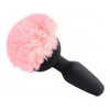 Introducing the Luxe Pink Bunny Tail Vibrating Anal Plug - Model BT-3000: A Sensational Pleasure Delight for All Genders!