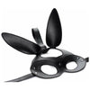 Bad Bunny Black O-S Vegan Friendly Bunny Mask for Sensual Play and Fetish Fun - Adjustable Straps, Nickel-Free Metal Studs - 8.5