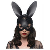 Bad Bunny Black O-S Vegan Friendly Bunny Mask for Sensual Play and Fetish Fun - Adjustable Straps, Nickel-Free Metal Studs - 8.5