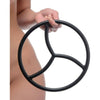 Shibari Bondage Suspension Ring - Model X4: Sturdy Chrome-Plated Metal Ring for Rope Bondage and Suspension Techniques - Unisex - Perfect for Pleasure and Play - Black - Adult Naughty Store