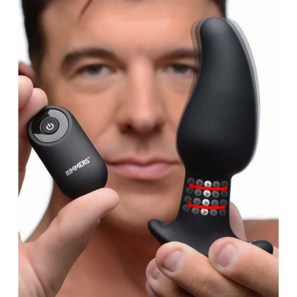 Introducing the SensaPleasure Gyro-M 10x Curved Rimming Plug with Remote Control - The Ultimate Pleasure Experience for All Gender Pleasure Seekers! - Adult Naughty Store